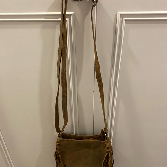 Adrian Klis Brown Bison Leather Fringe Bag - Picture 2 of 5